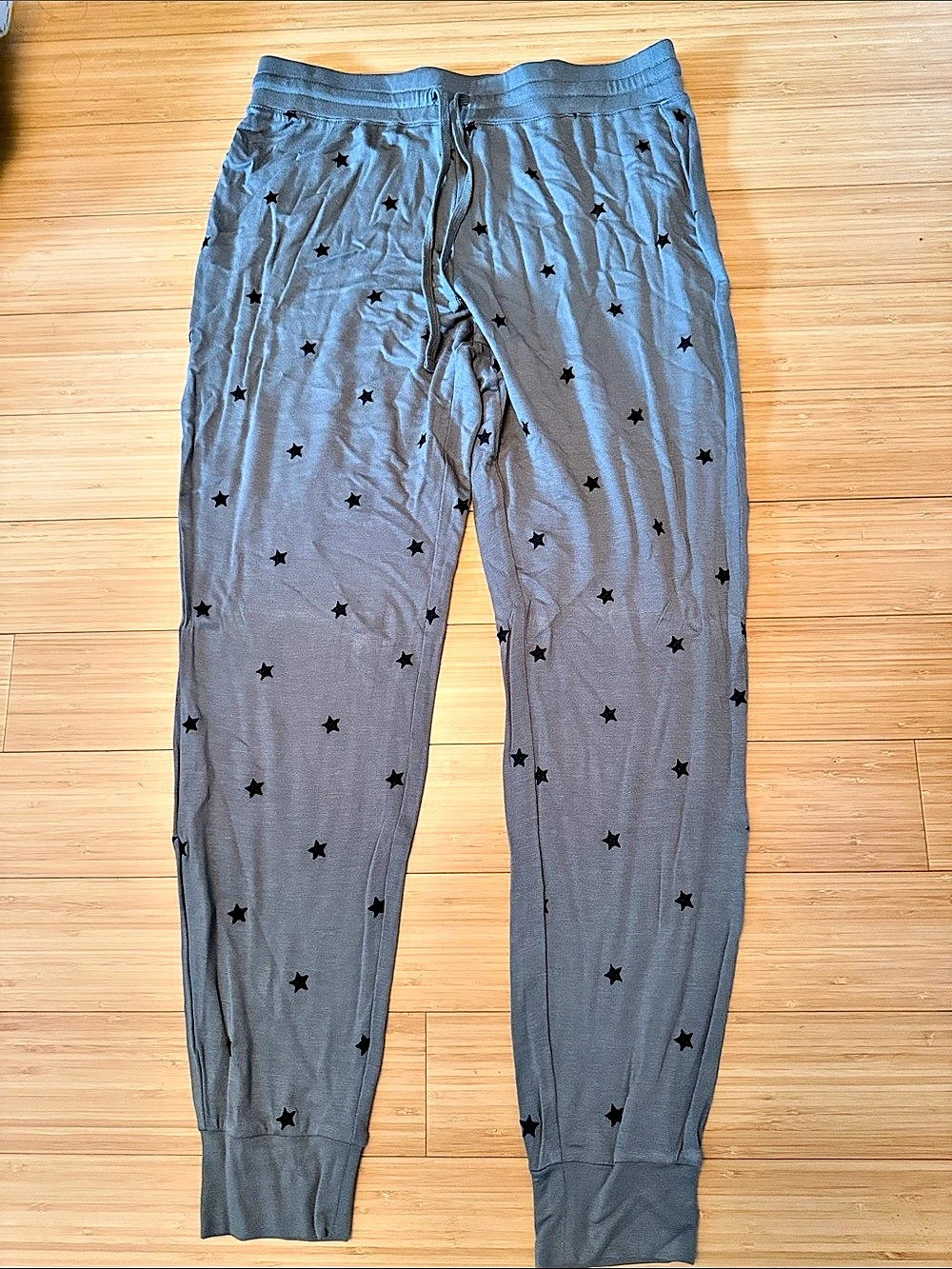 Splendid Star Print Jogger Pants in army Greenish & Black Like New